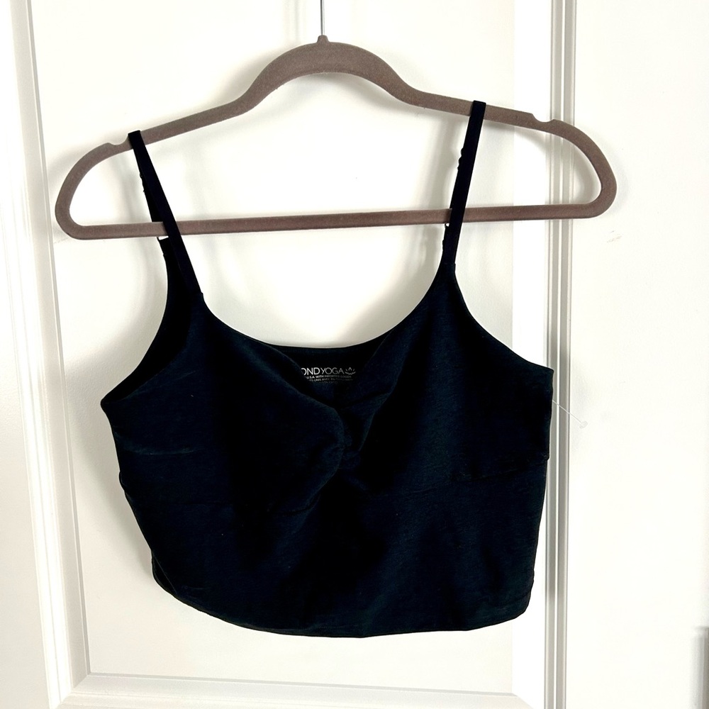 Beyond Yoga Spacedye Raise The Barre Shirred Cropped Tank